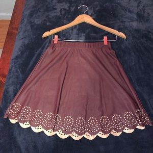 Burgundy skirt